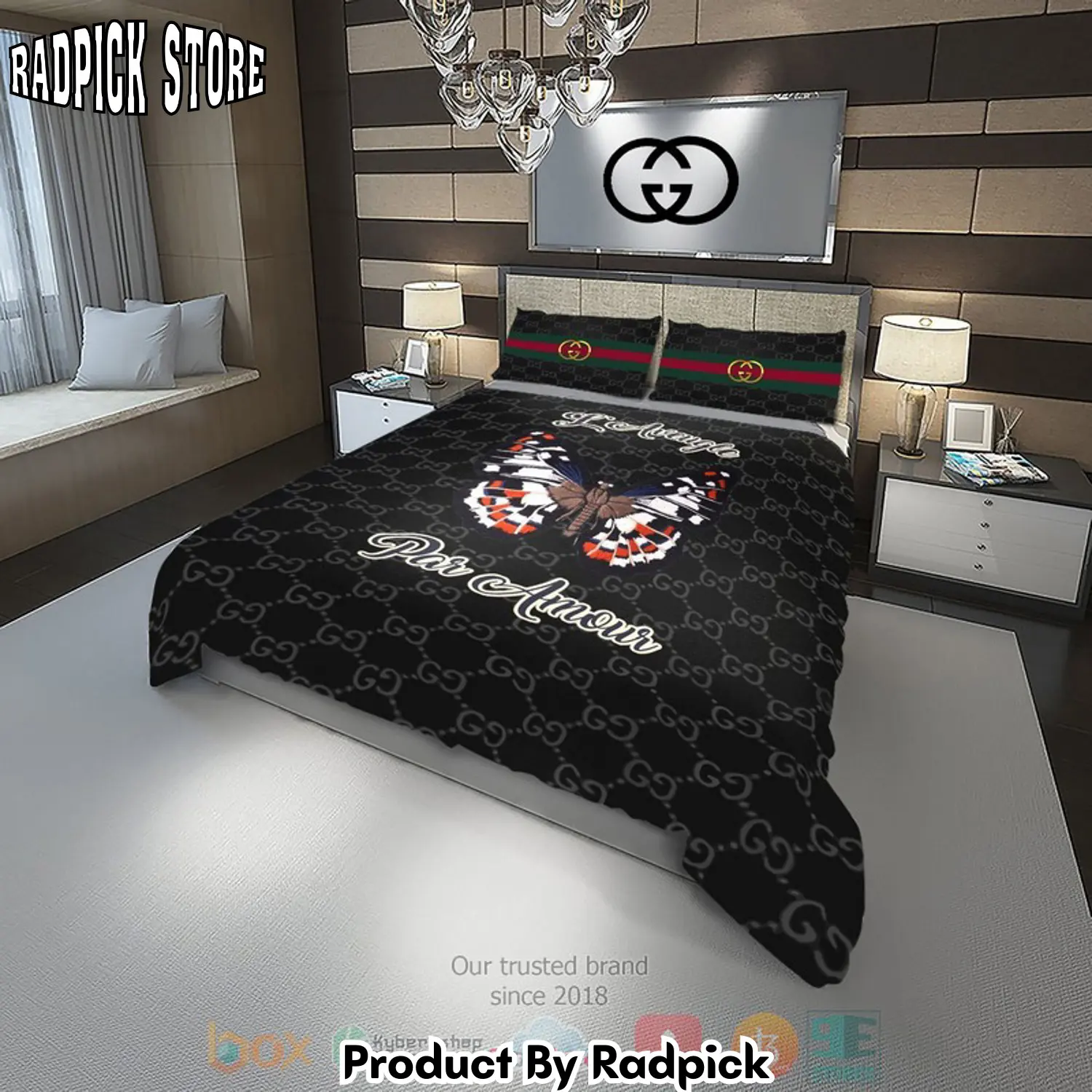Radpick best butterfly laveugle par amour gucci black quilt bedroom sets rp3278378